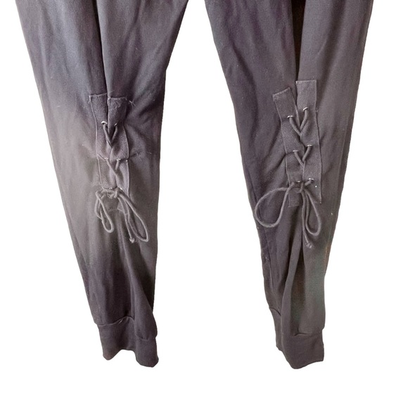 Calé Corrine Black Corset‎ Pull on Pants Joggers Sz M - Picture 9 of 11